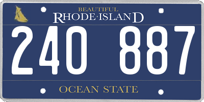 RI license plate 240887
