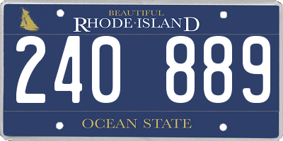 RI license plate 240889