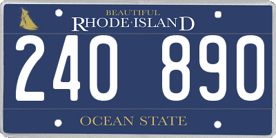 RI license plate 240890