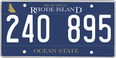 RI license plate 240895