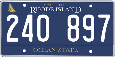 RI license plate 240897