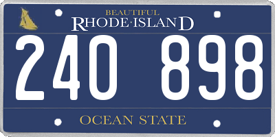 RI license plate 240898