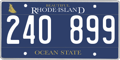 RI license plate 240899