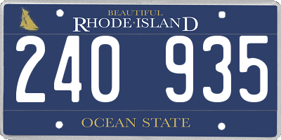 RI license plate 240935