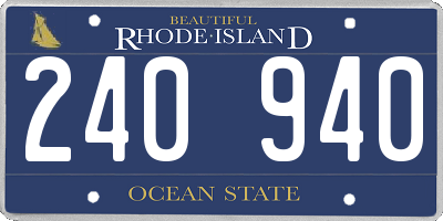 RI license plate 240940