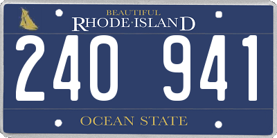 RI license plate 240941