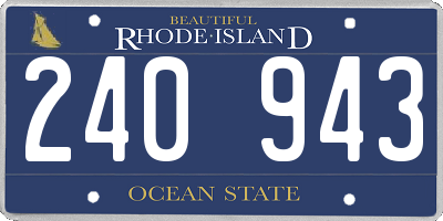 RI license plate 240943