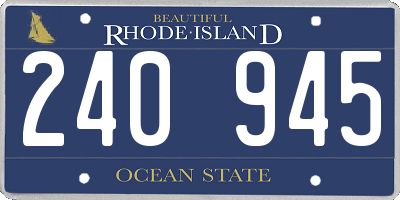 RI license plate 240945