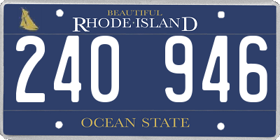 RI license plate 240946