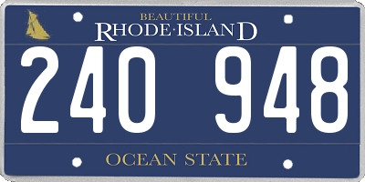 RI license plate 240948
