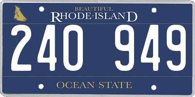 RI license plate 240949