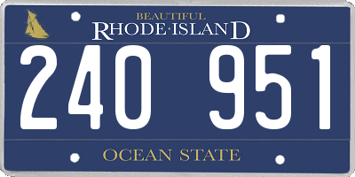 RI license plate 240951