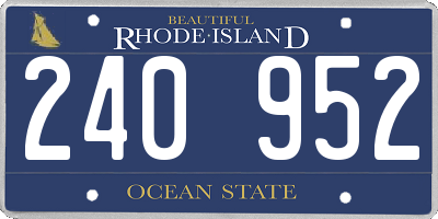 RI license plate 240952