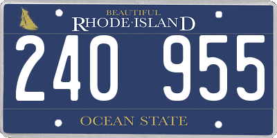 RI license plate 240955