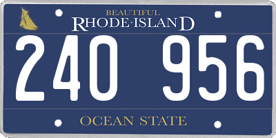 RI license plate 240956