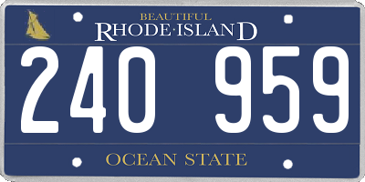 RI license plate 240959