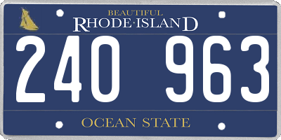 RI license plate 240963