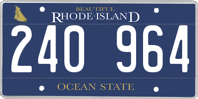 RI license plate 240964