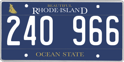RI license plate 240966