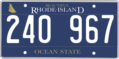 RI license plate 240967