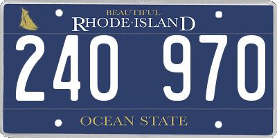 RI license plate 240970