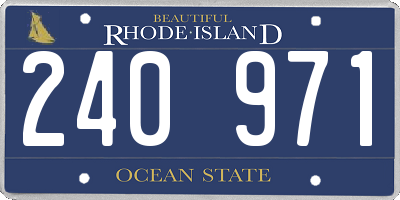 RI license plate 240971