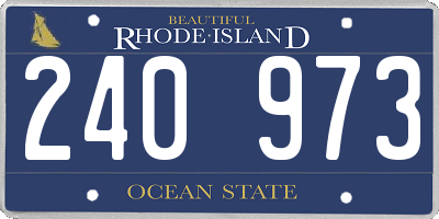 RI license plate 240973