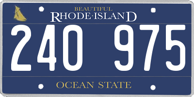 RI license plate 240975