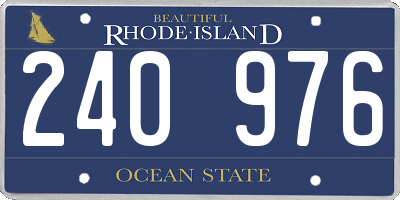 RI license plate 240976
