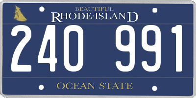 RI license plate 240991