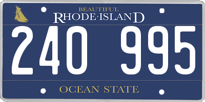 RI license plate 240995