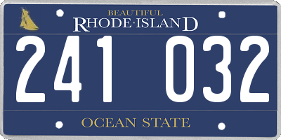 RI license plate 241032