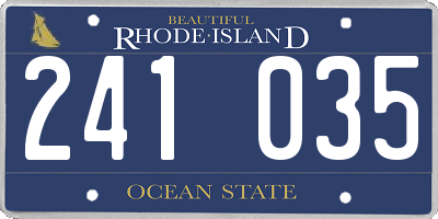 RI license plate 241035