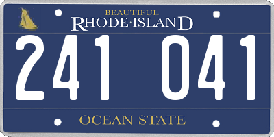 RI license plate 241041