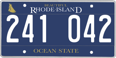 RI license plate 241042