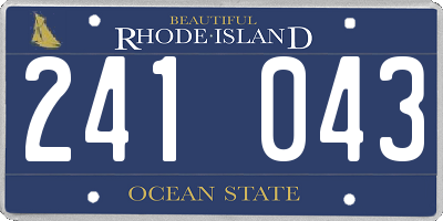 RI license plate 241043