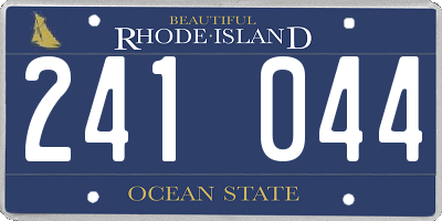 RI license plate 241044