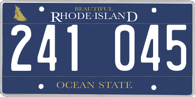 RI license plate 241045