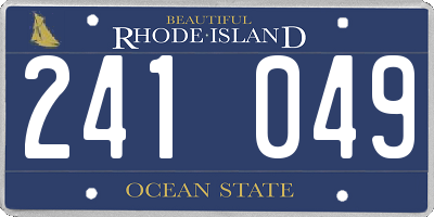 RI license plate 241049