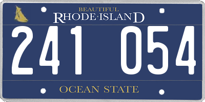 RI license plate 241054
