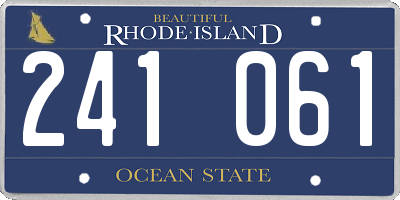 RI license plate 241061