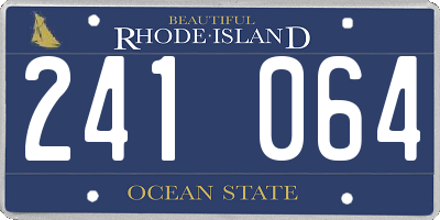 RI license plate 241064