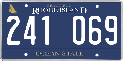 RI license plate 241069