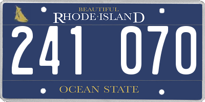 RI license plate 241070