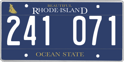 RI license plate 241071