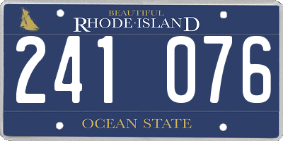 RI license plate 241076
