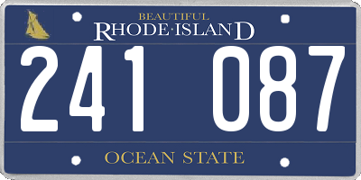 RI license plate 241087