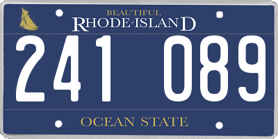 RI license plate 241089