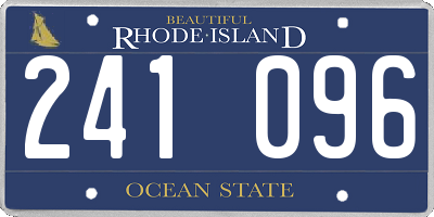 RI license plate 241096