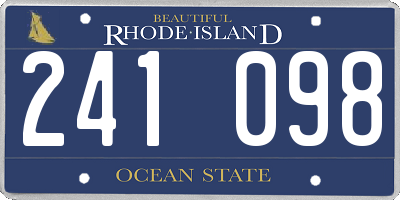 RI license plate 241098